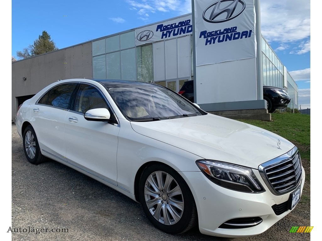 Diamond White Metallic / Silk Beige/Espresso Brown Mercedes-Benz S 550 4Matic Sedan