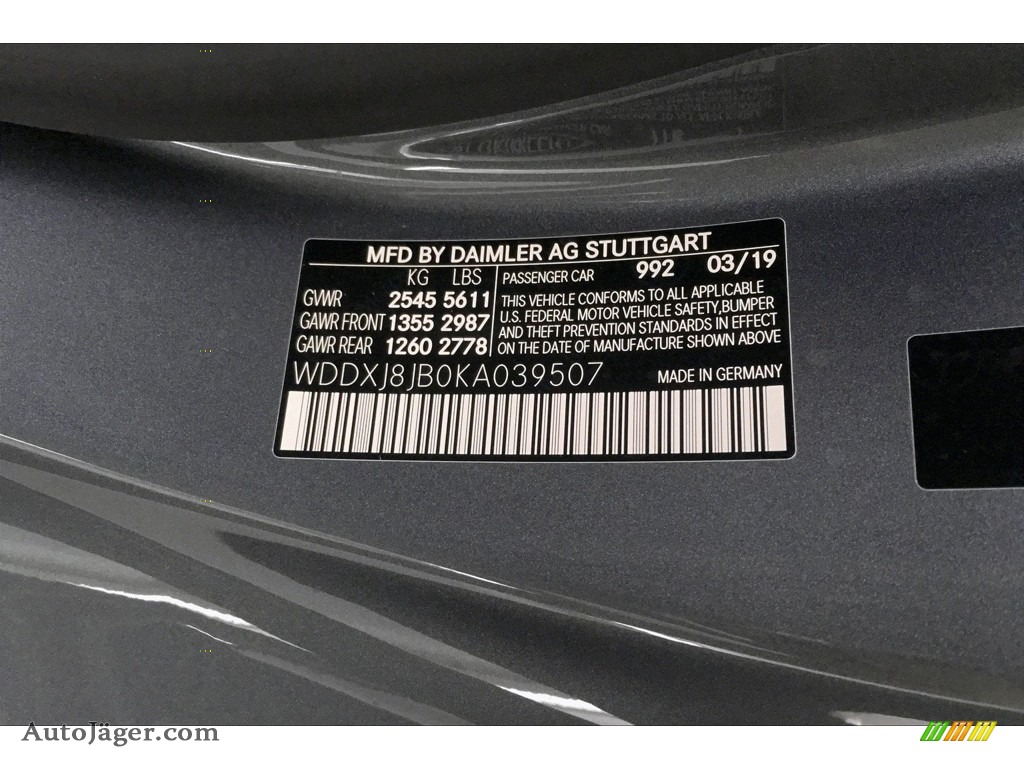 2019 S AMG 63 4Matic Coupe - Selenite Grey Metallic / Black photo #24