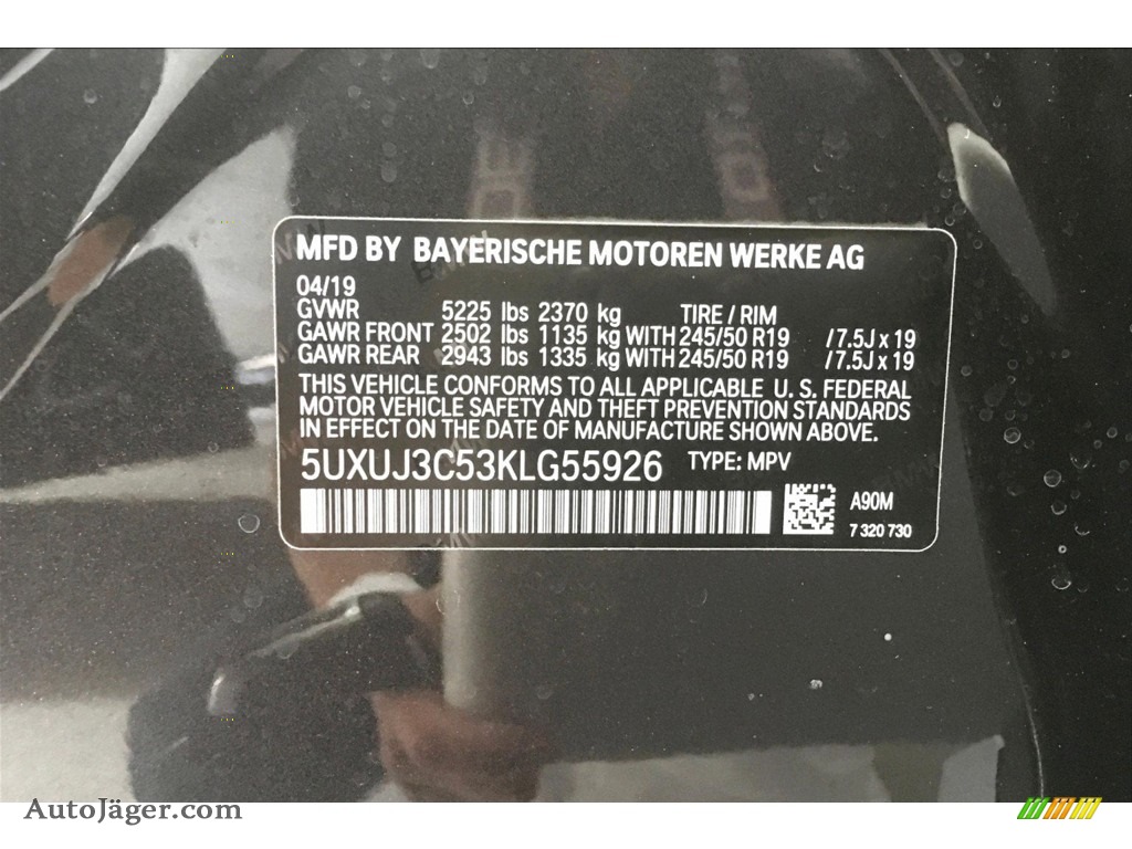 2019 X4 xDrive30i - Dark Graphite Metallic / Black photo #12