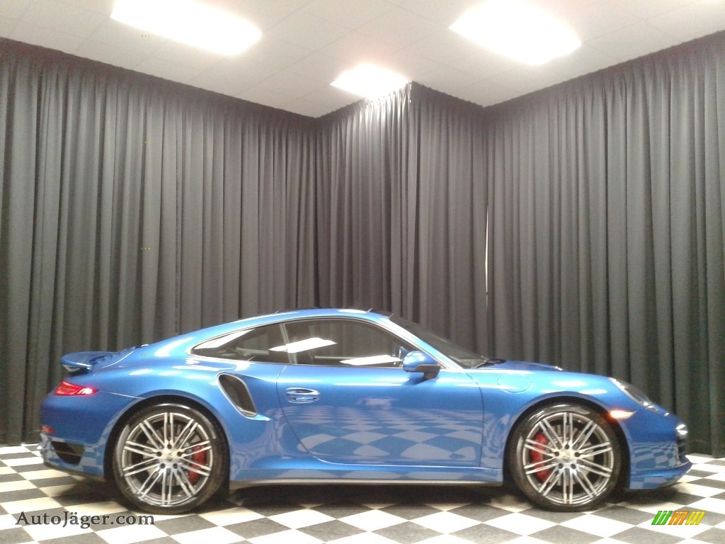 2016 911 Turbo Coupe - Sapphire Blue Metallic / Black photo #5