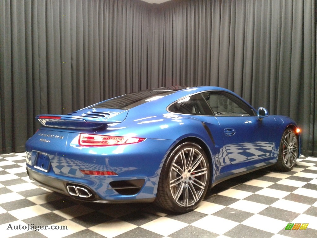 2016 911 Turbo Coupe - Sapphire Blue Metallic / Black photo #6