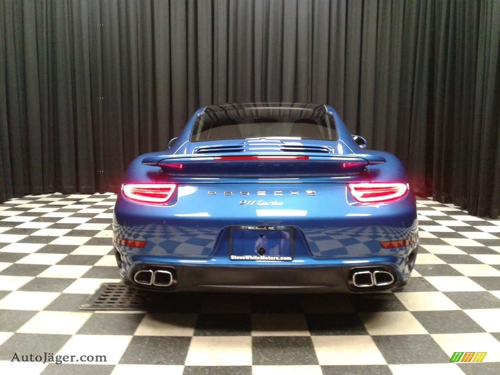 2016 911 Turbo Coupe - Sapphire Blue Metallic / Black photo #7