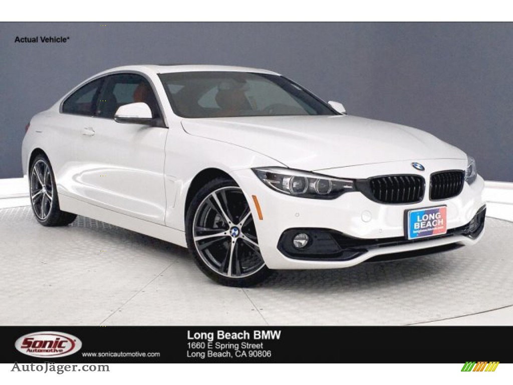 2019 4 Series 430i Coupe - Alpine White / Coral Red photo #1