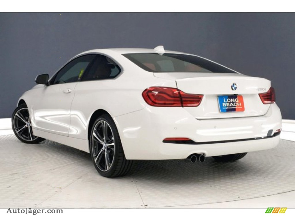 2019 4 Series 430i Coupe - Alpine White / Coral Red photo #10