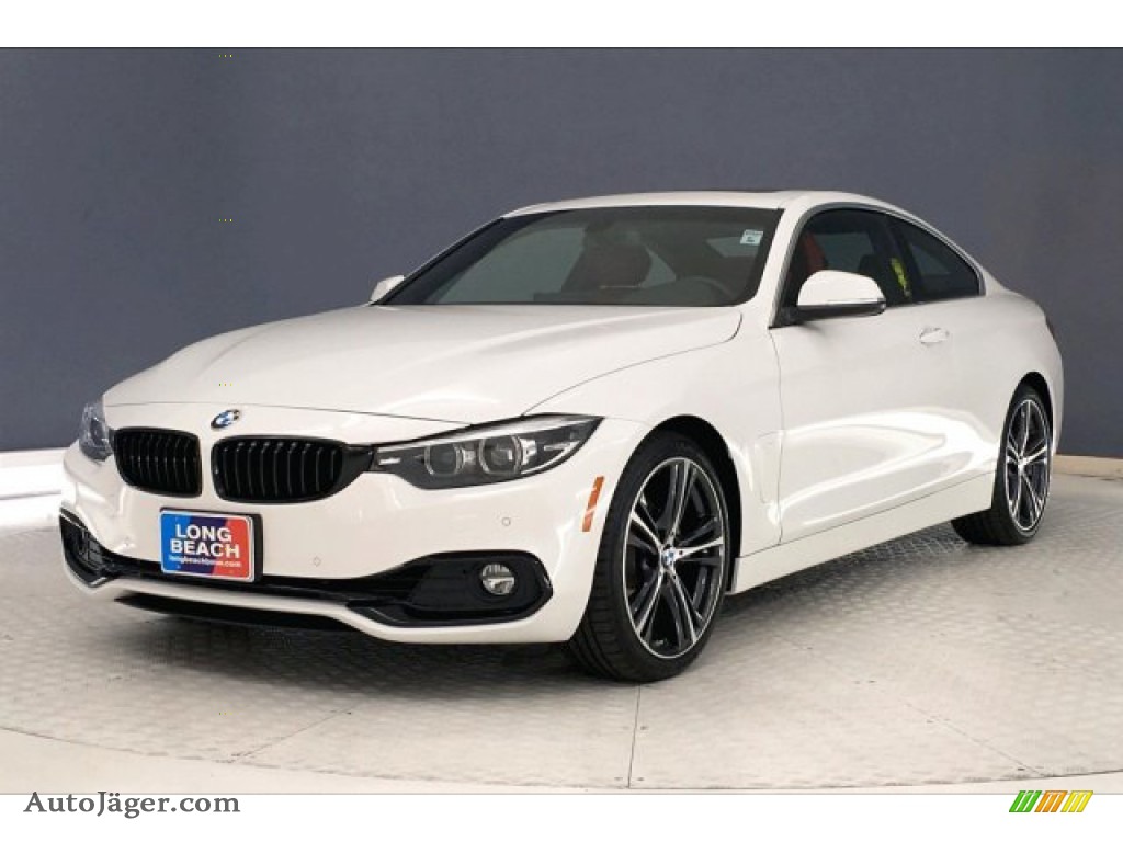 2019 4 Series 430i Coupe - Alpine White / Coral Red photo #12