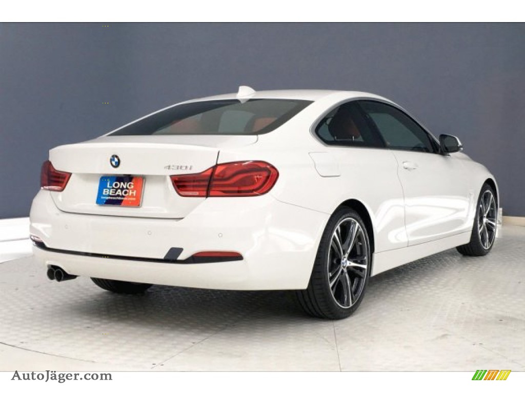 2019 4 Series 430i Coupe - Alpine White / Coral Red photo #30