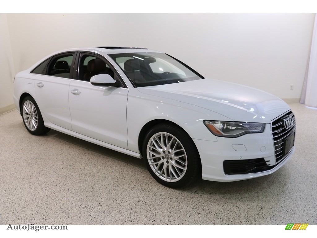 2016 A6 2.0 TFSI Premium Plus quattro - Glacier White Metallic / Nougat Brown photo #1