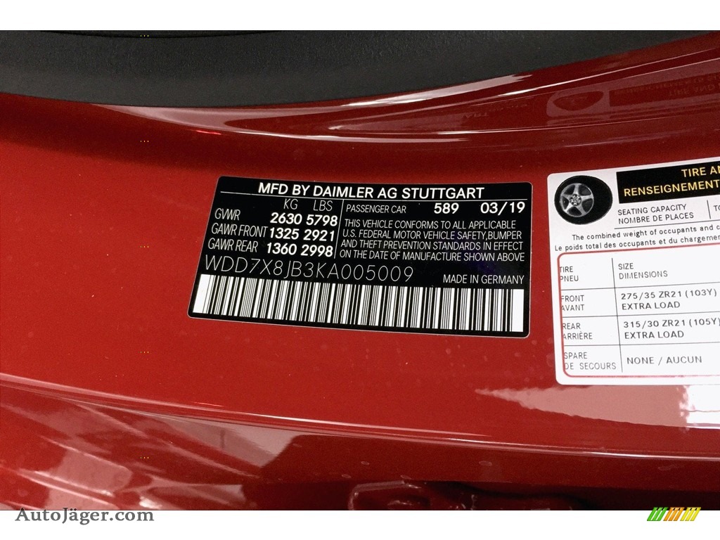 2019 AMG GT 63 - Jupiter Red / Macchiato Beige/Black photo #24
