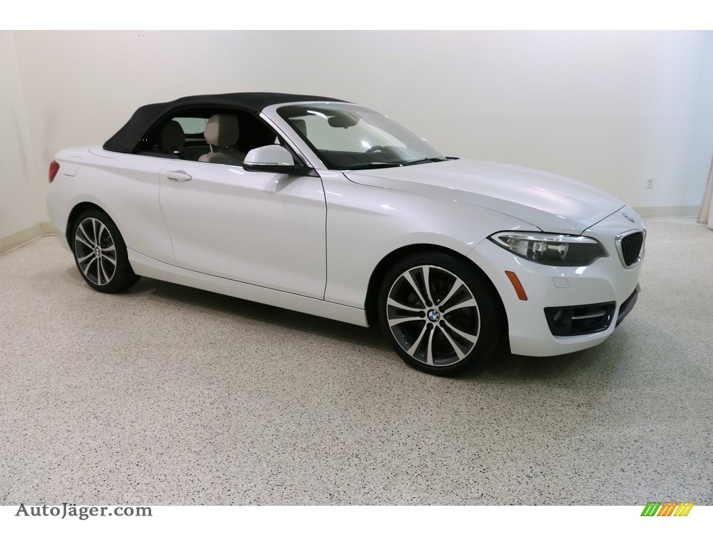 2016 2 Series 228i xDrive Convertible - Mineral White Metallic / Oyster photo #2