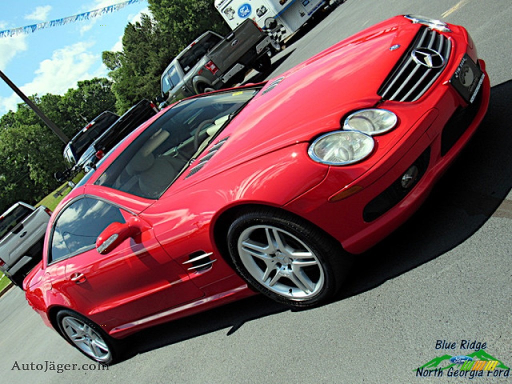 2003 SL 500 Roadster - Firemist Red Metallic / Ash photo #36