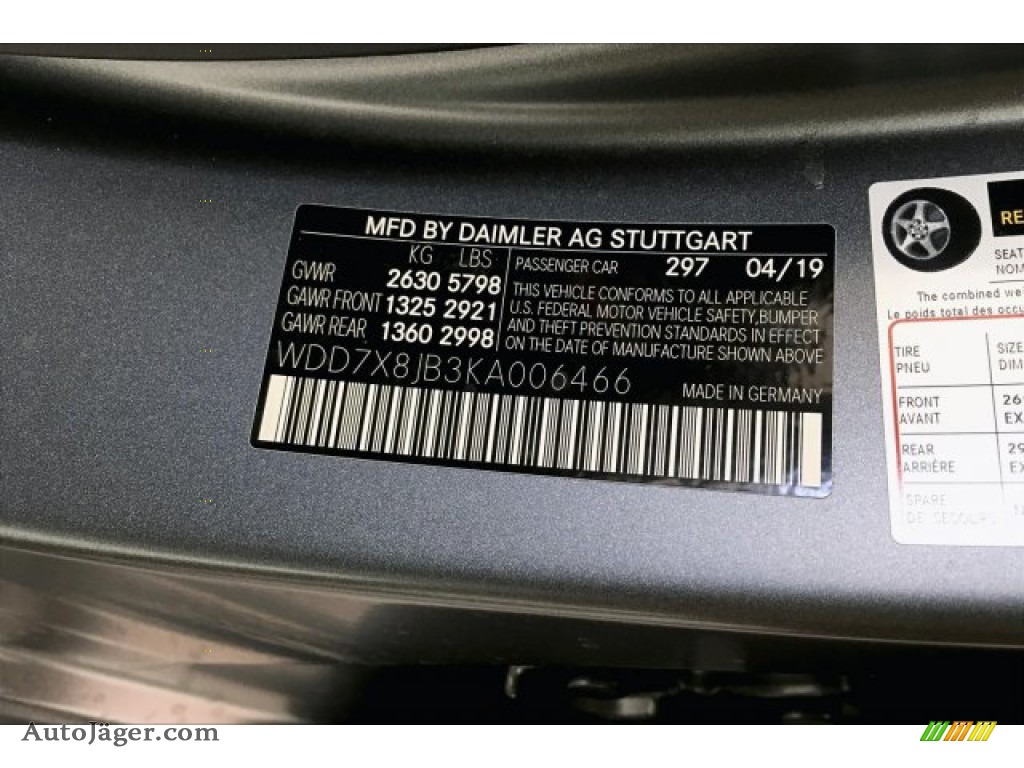 2019 AMG GT 63 - designo Selenite Grey Magno (Matte) / Black photo #24