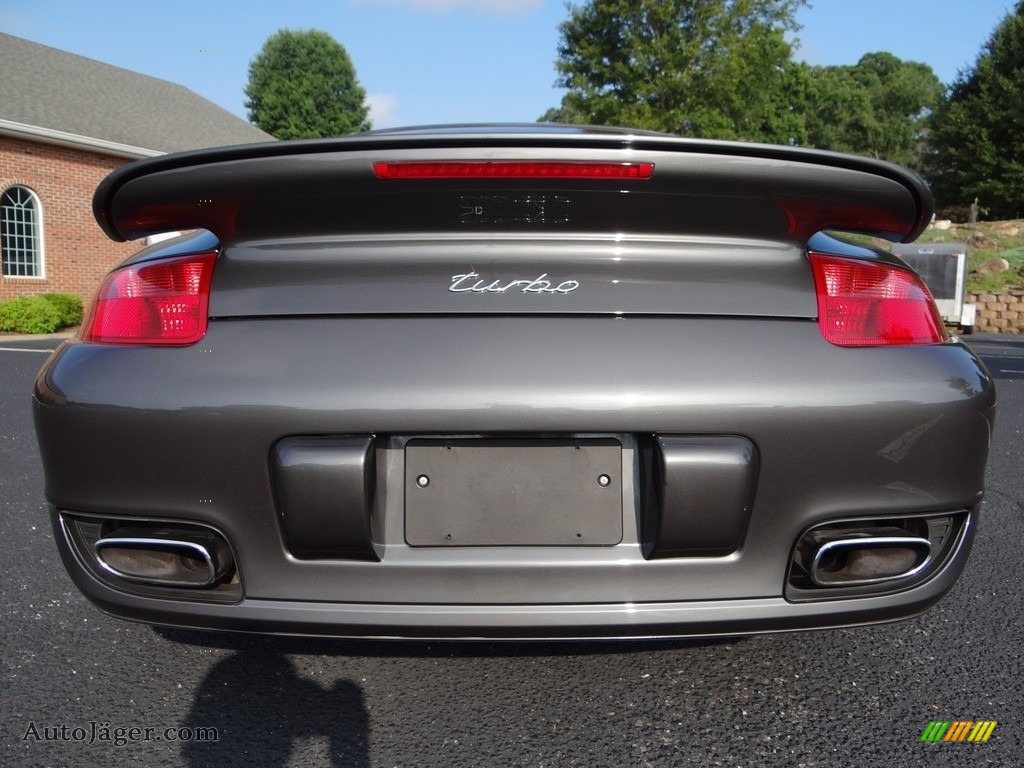 2008 911 Turbo Coupe - Slate Grey Metallic / Cocoa Brown photo #5
