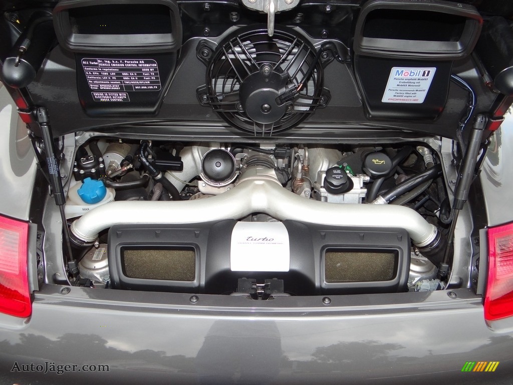 2008 911 Turbo Coupe - Slate Grey Metallic / Cocoa Brown photo #20