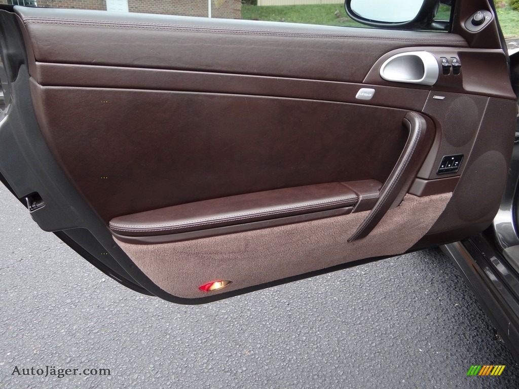 2008 911 Turbo Coupe - Slate Grey Metallic / Cocoa Brown photo #25