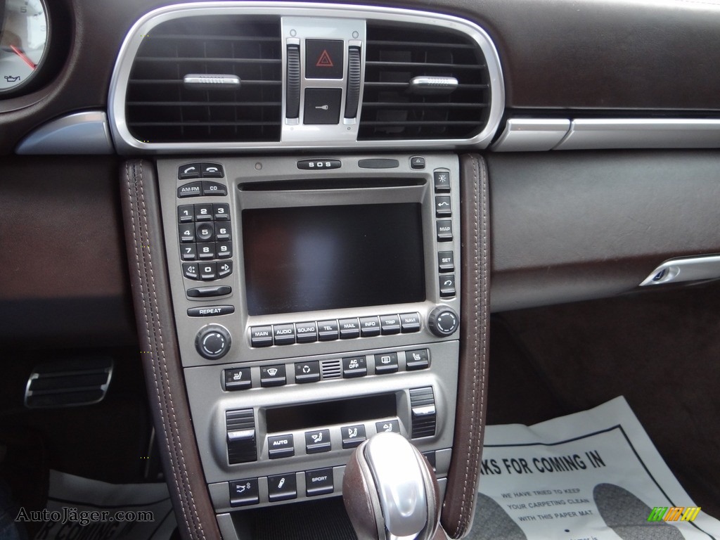 2008 911 Turbo Coupe - Slate Grey Metallic / Cocoa Brown photo #35