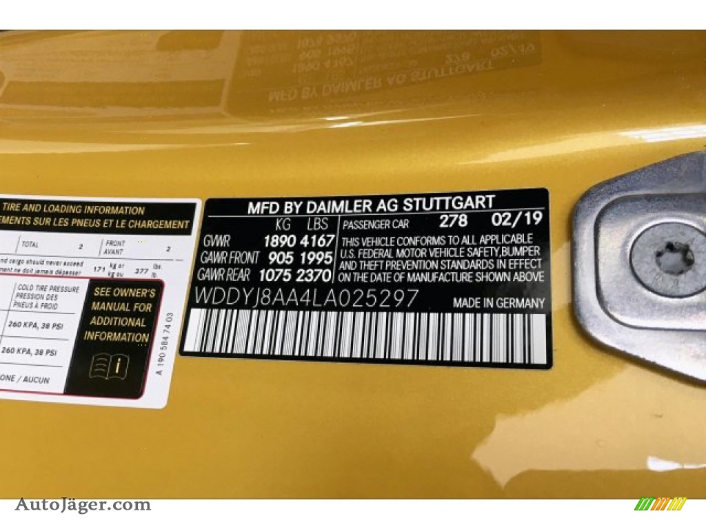 2020 AMG GT C Coupe - AMG Solarbeam Yellow Metallic / Black photo #22