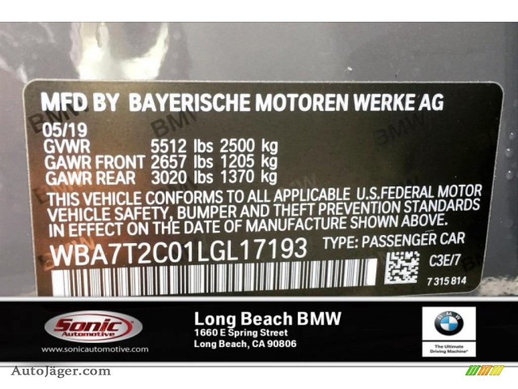 2020 7 Series 740i Sedan - Bernina Grey Amber Effect / Mocha photo #11
