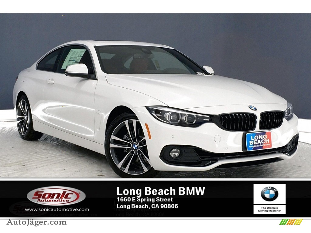 2020 4 Series 430i Coupe - Alpine White / Coral Red photo #1