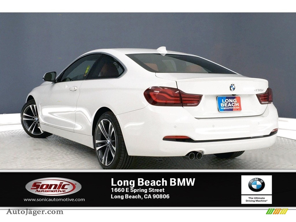 2020 4 Series 430i Coupe - Alpine White / Coral Red photo #2
