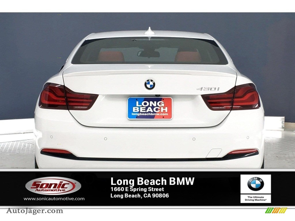 2020 4 Series 430i Coupe - Alpine White / Coral Red photo #3
