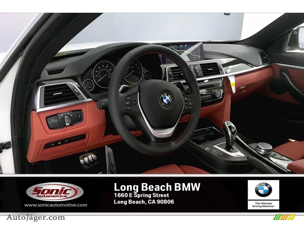 2020 4 Series 430i Coupe - Alpine White / Coral Red photo #4