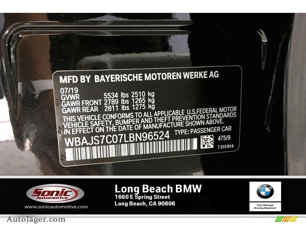 2020 5 Series M550i xDrive Sedan - Black Sapphire Metallic / Black photo #11