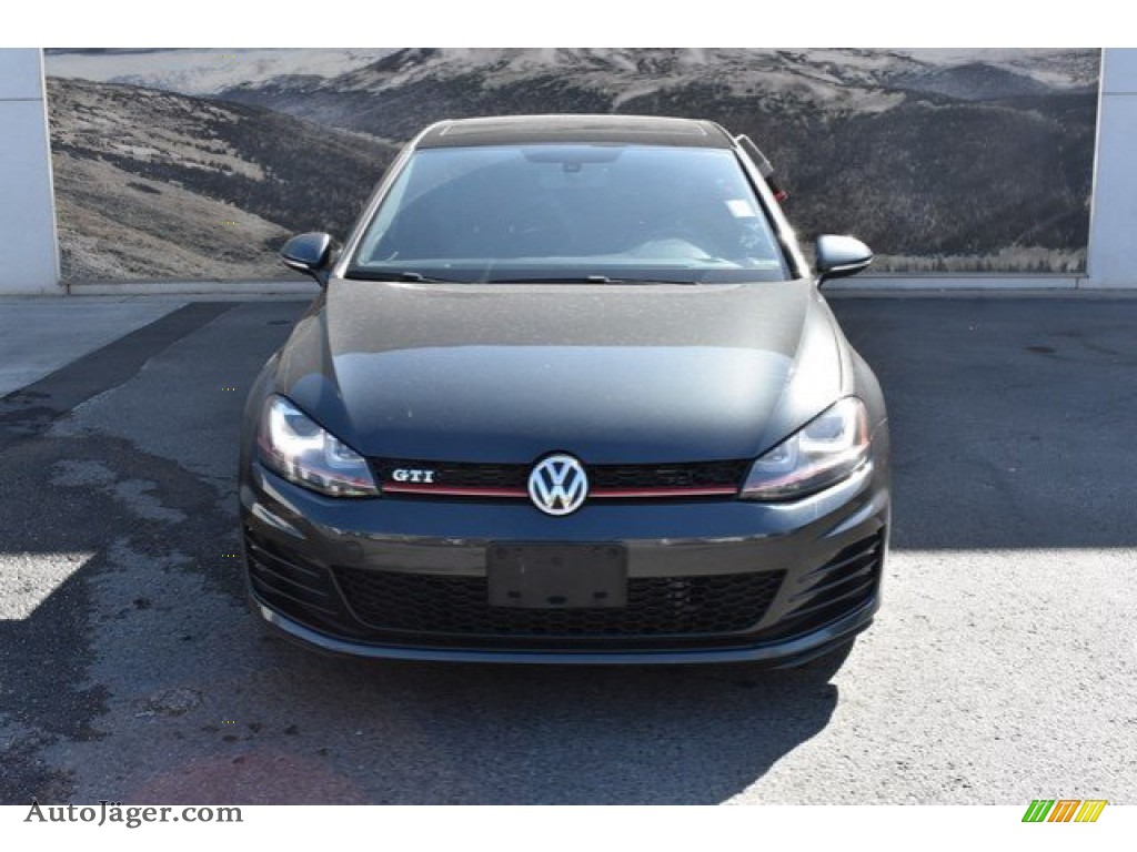 2015 Golf GTI 4-Door 2.0T Autobahn - Carbon Steel Metallic / Titan Black Leather photo #8