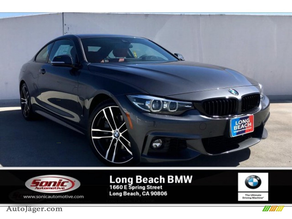 2020 4 Series 440i Coupe - Mineral Grey Metallic / Coral Red photo #1