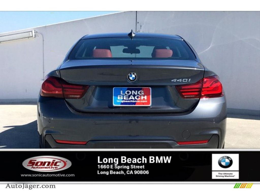 2020 4 Series 440i Coupe - Mineral Grey Metallic / Coral Red photo #3