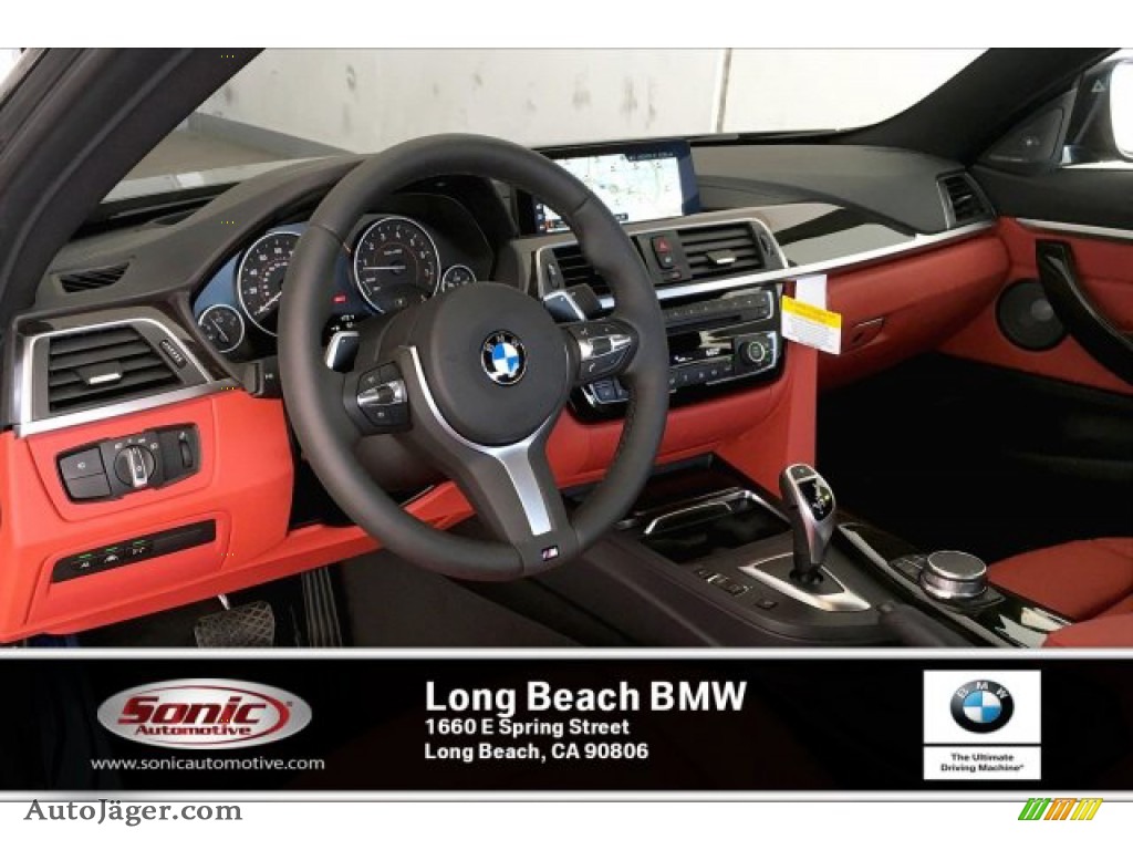 2020 4 Series 440i Coupe - Mineral Grey Metallic / Coral Red photo #4