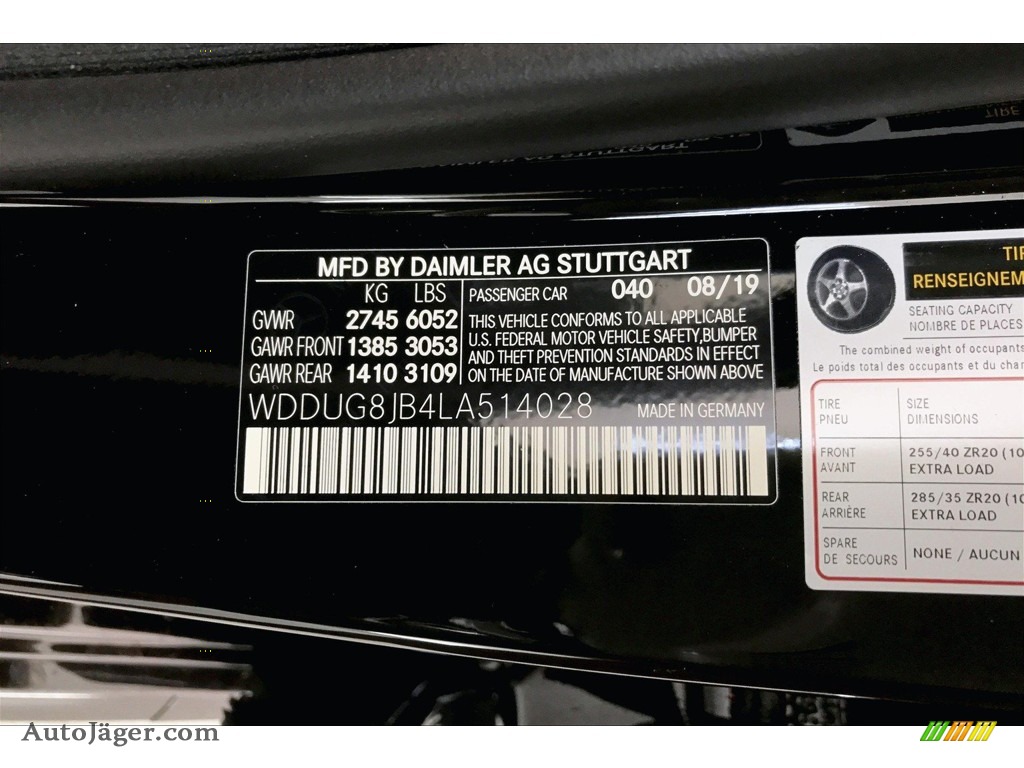 2020 S 63 AMG 4Matic Sedan - Black / Black photo #11