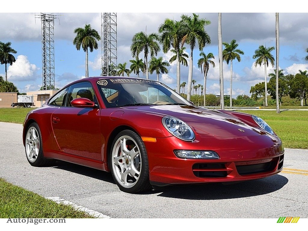 2008 911 Carrera S Coupe - Ruby Red Metallic / Sand Beige photo #1
