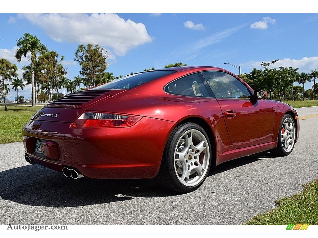 2008 911 Carrera S Coupe - Ruby Red Metallic / Sand Beige photo #5