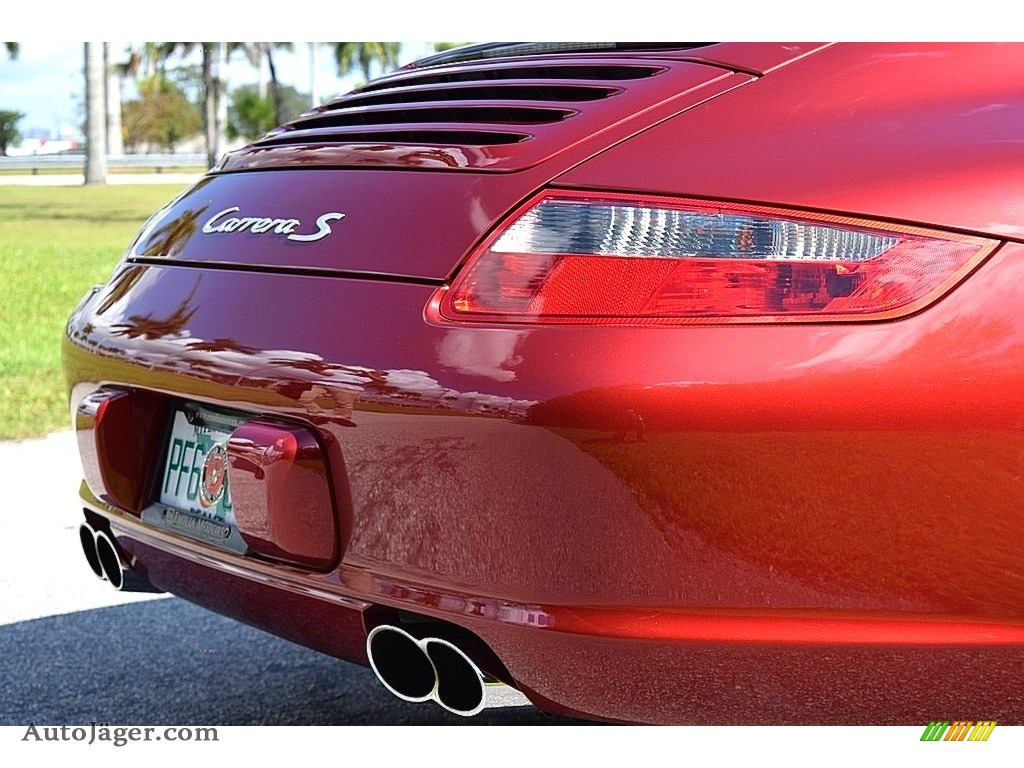 2008 911 Carrera S Coupe - Ruby Red Metallic / Sand Beige photo #8