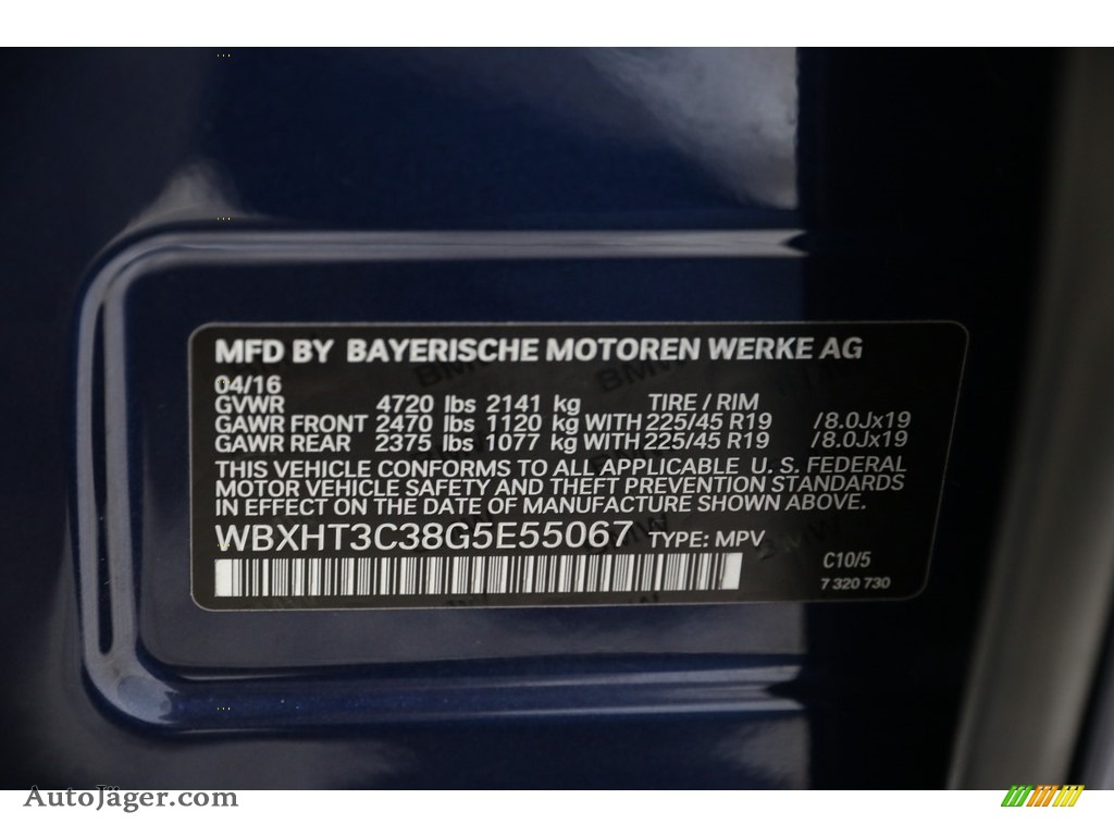 2016 X1 xDrive28i - Mediterranean Blue metallic / Black photo #27