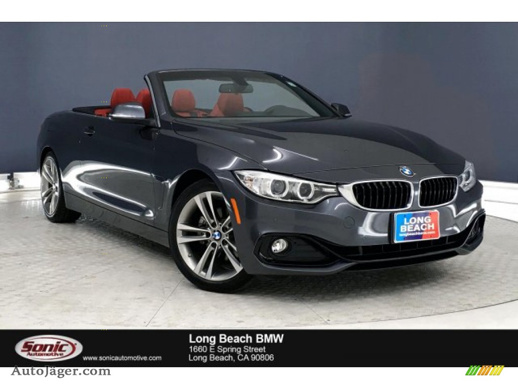 Mineral Grey Metallic / Coral Red BMW 4 Series 430i Convertible