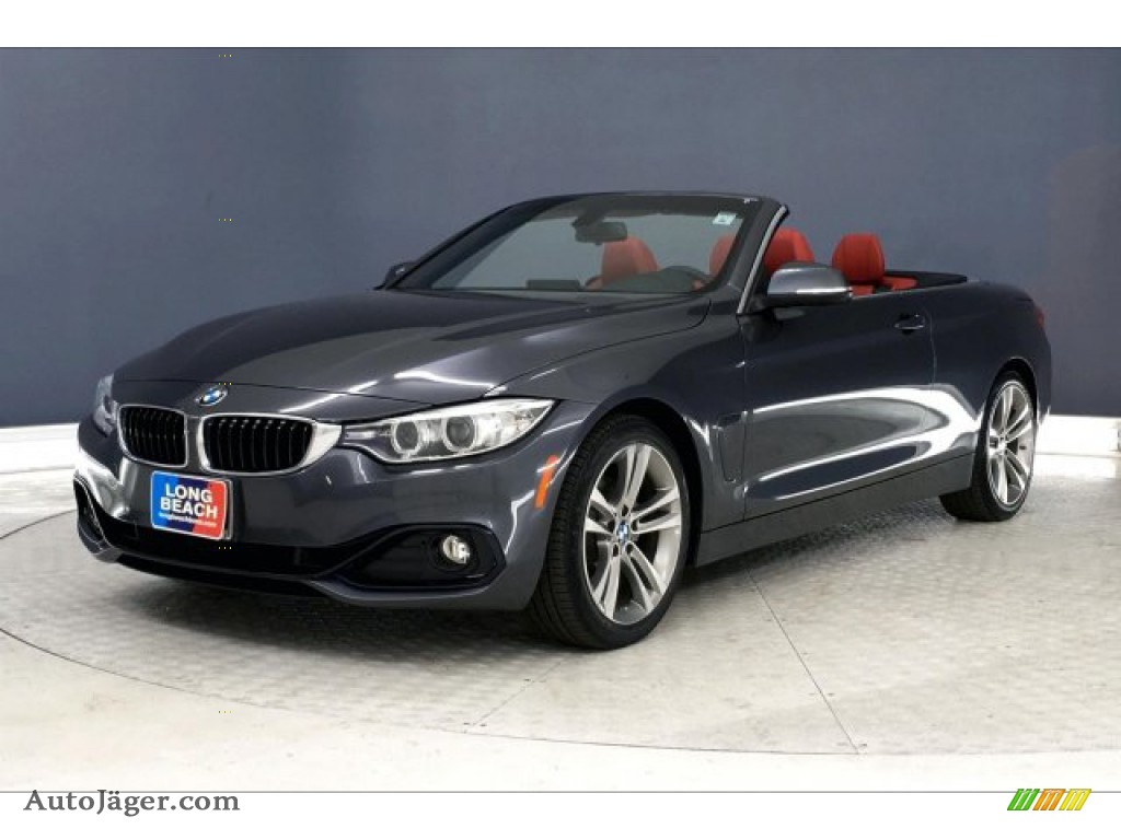 2017 4 Series 430i Convertible - Mineral Grey Metallic / Coral Red photo #12