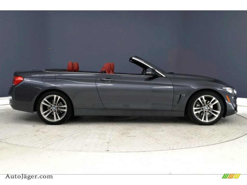 2017 4 Series 430i Convertible - Mineral Grey Metallic / Coral Red photo #30