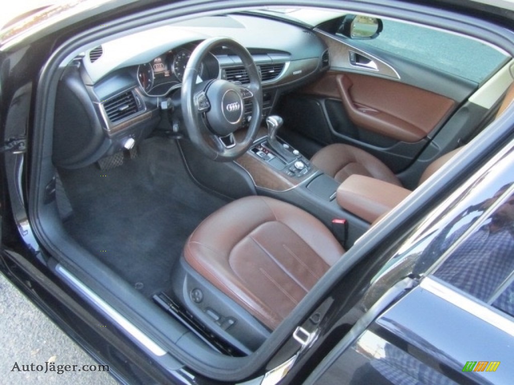 2014 A6 2.0T quattro Sedan - Phantom Black Pearl / Nougat Brown photo #18