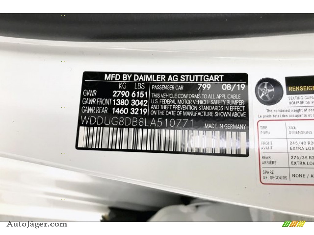 2020 S 560 Sedan - designo Cashmere White Magno (Matte) / Porcelain/Black photo #11