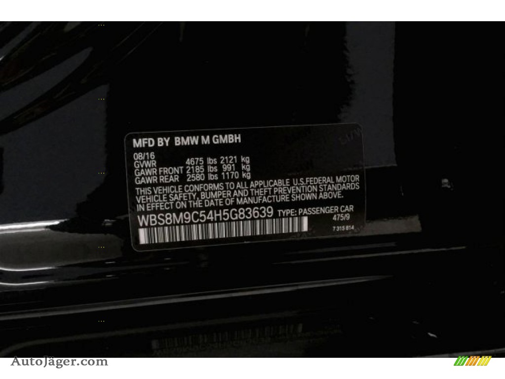 2017 M3 Sedan - Black Sapphire Metallic / Black photo #19