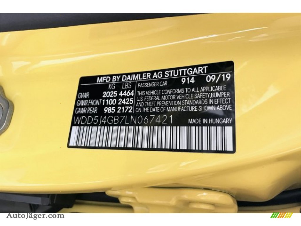 2020 CLA 250 Coupe - Sun Yellow / Black photo #11
