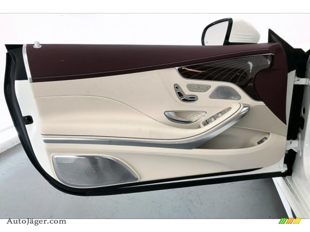 2019 S AMG 63 4Matic Coupe - designo Diamond White Metallic / designo Porcelain/Titian Red photo #25