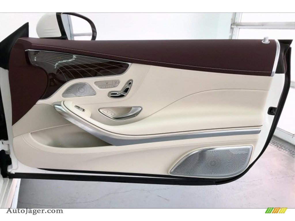 2019 S AMG 63 4Matic Coupe - designo Diamond White Metallic / designo Porcelain/Titian Red photo #30
