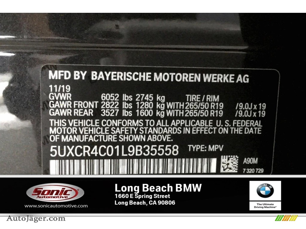 2020 X5 sDrive40i - Dark Graphite Metallic / Black photo #11