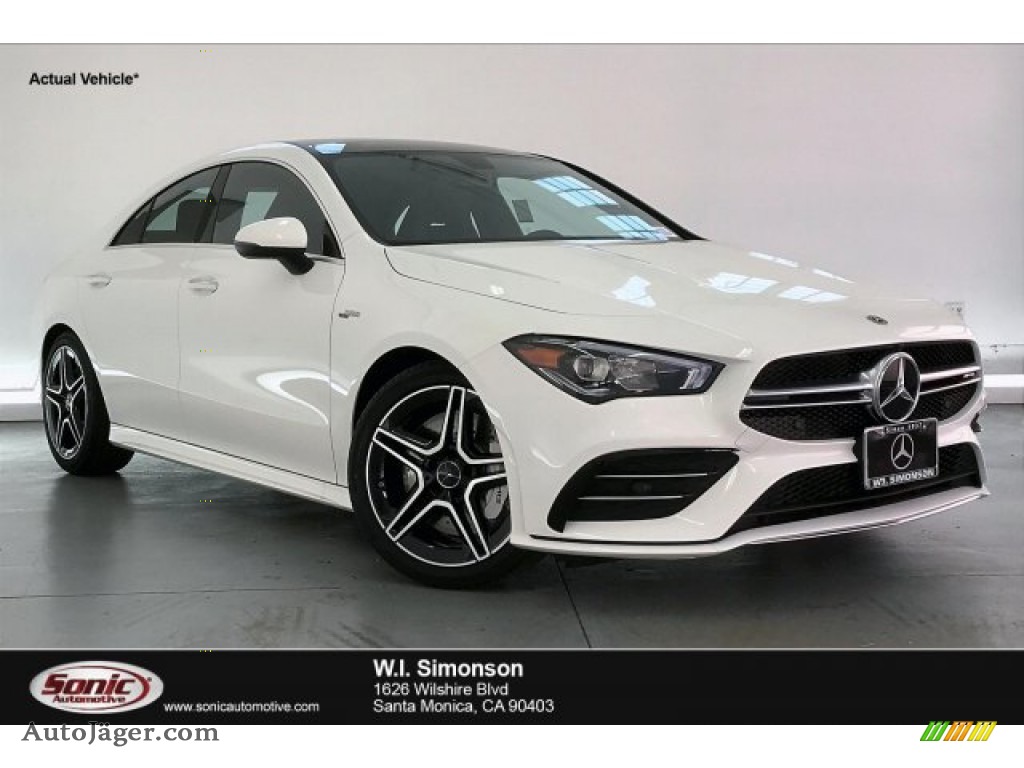 Polar White / Black Dinamica w/Red stitching Mercedes-Benz CLA AMG 35 Coupe