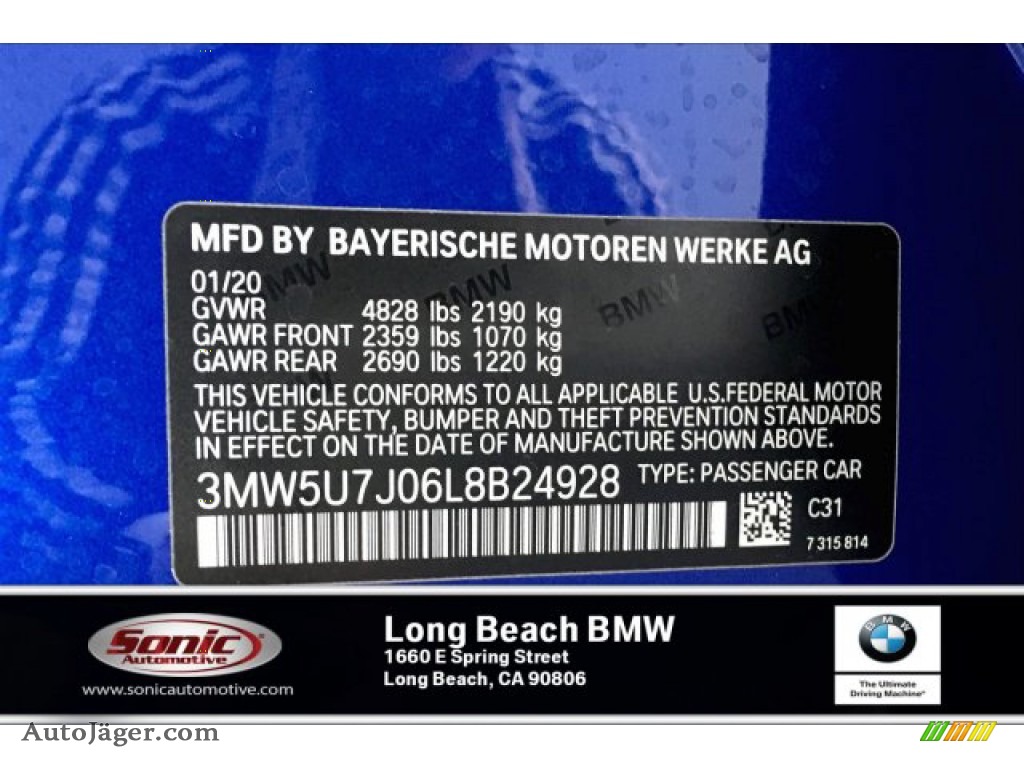 2020 3 Series M340i Sedan - Portimao Blue Metallic / Mocha photo #11