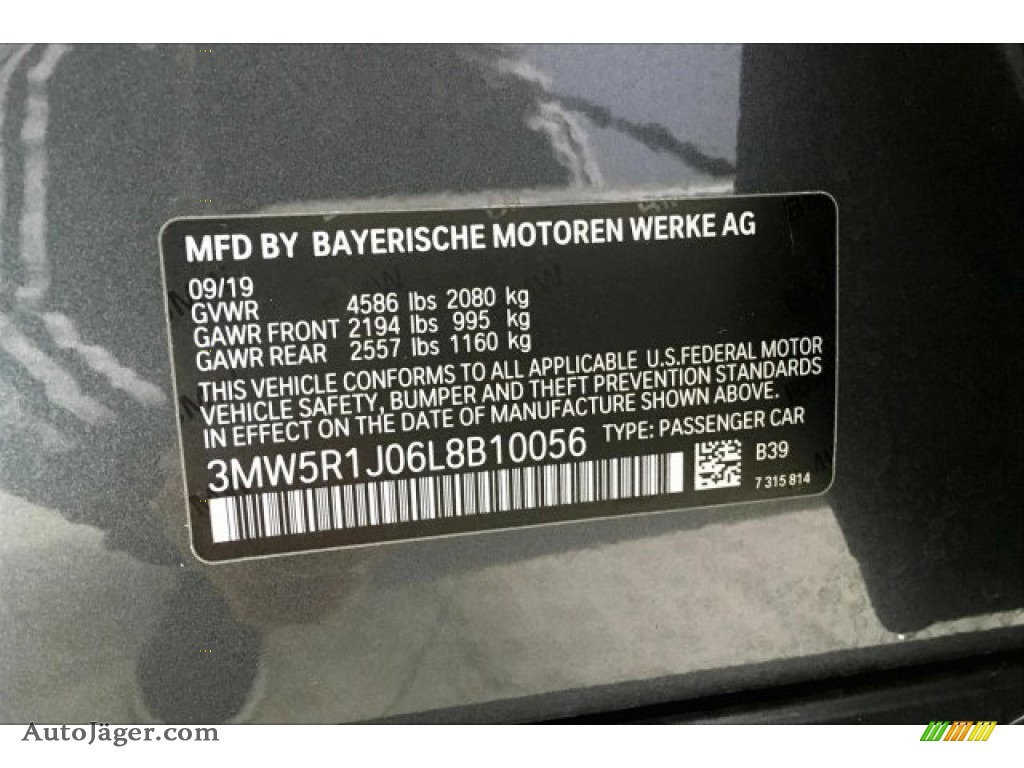 2020 3 Series 330i Sedan - Mineral Grey Metallic / Black photo #19