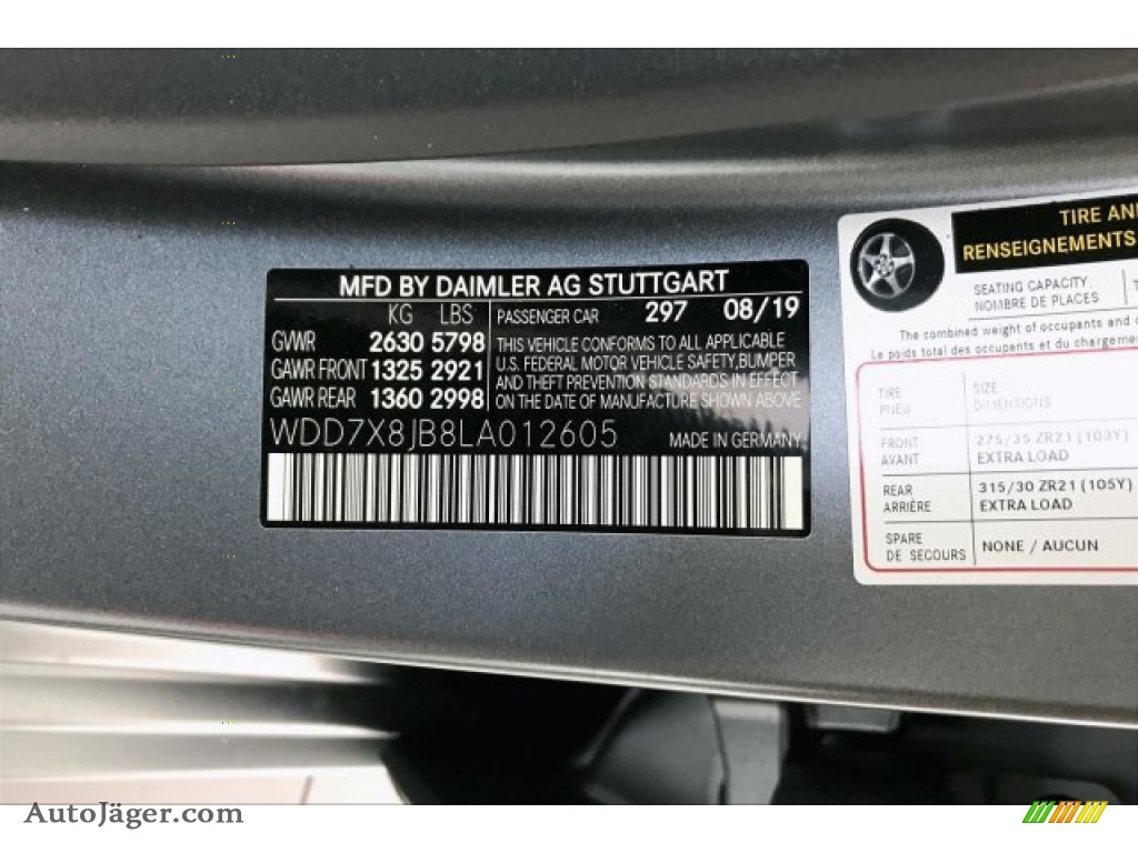 2020 AMG GT 63 - Selenite Grey Metallic / Black photo #24