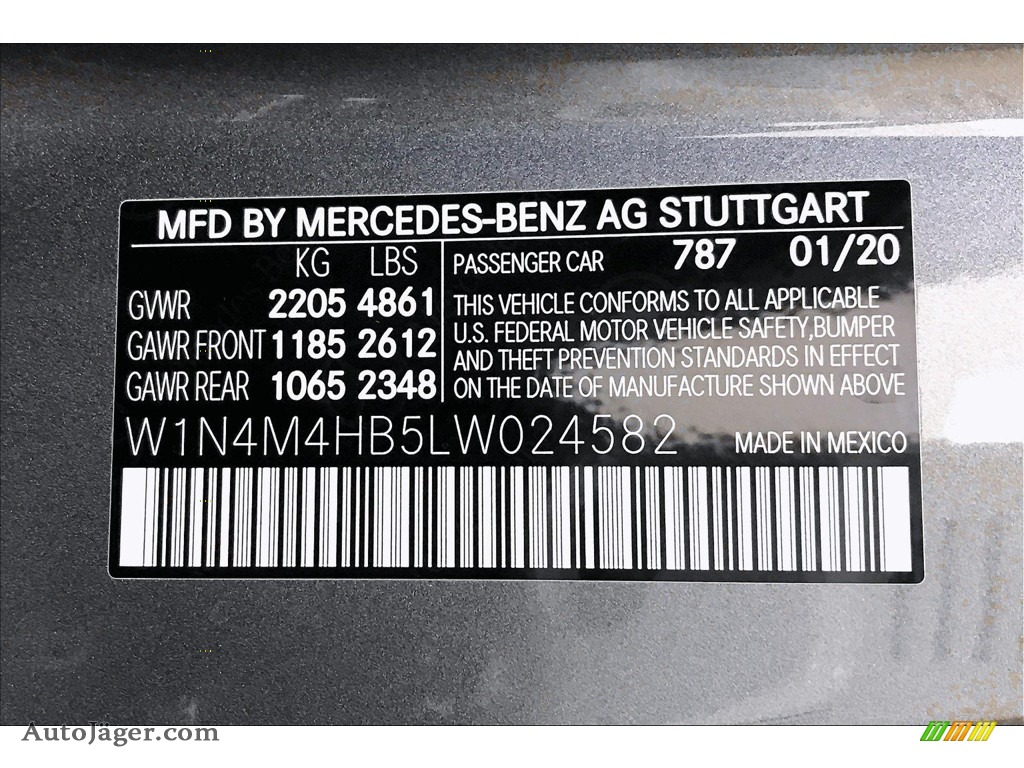 2020 GLB 250 4Matic - Mountain Grey Metallic / Black photo #11